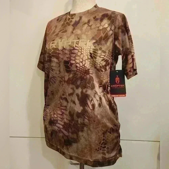 Men Kryptek Camo Short Sleeve Hyperion Crew w/ Logo Highlander Size M - Picture 2 of 9